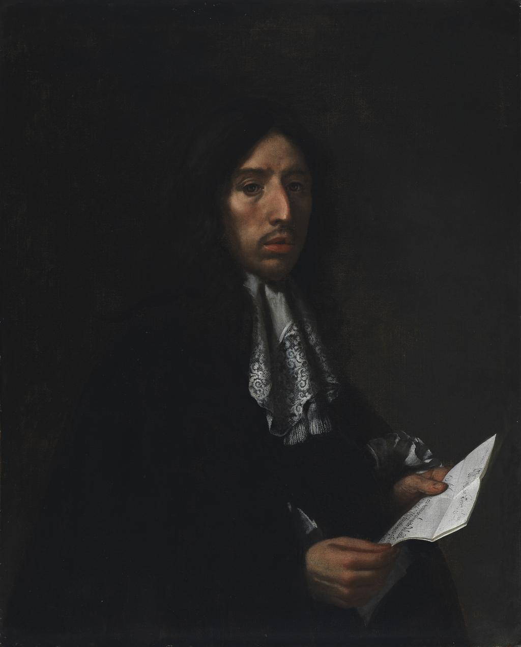 An image of Sir John Finch F.R.S., F.R.C.P. 1626-1682. Dolci, Carlo (Italian, 1616-1686). Oil on canvas, height 87.2 cm, width 70.8 cm, 1665-1670. Production Note: One of a pair of portraits. Painted in Florence during Finch's residency as Minister to the Grand Duke of Tuscany.