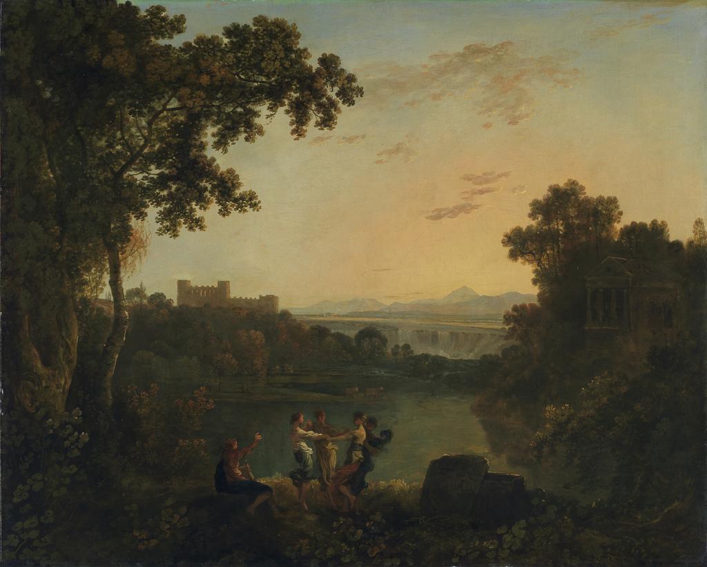 An image of Apollo and the Seasons. Wilson, Richard (British, 1714-1782). Oil on canvas, height 100.1 cm, width 125.7 cm. Mid or late 1770's, on the grounds of style.