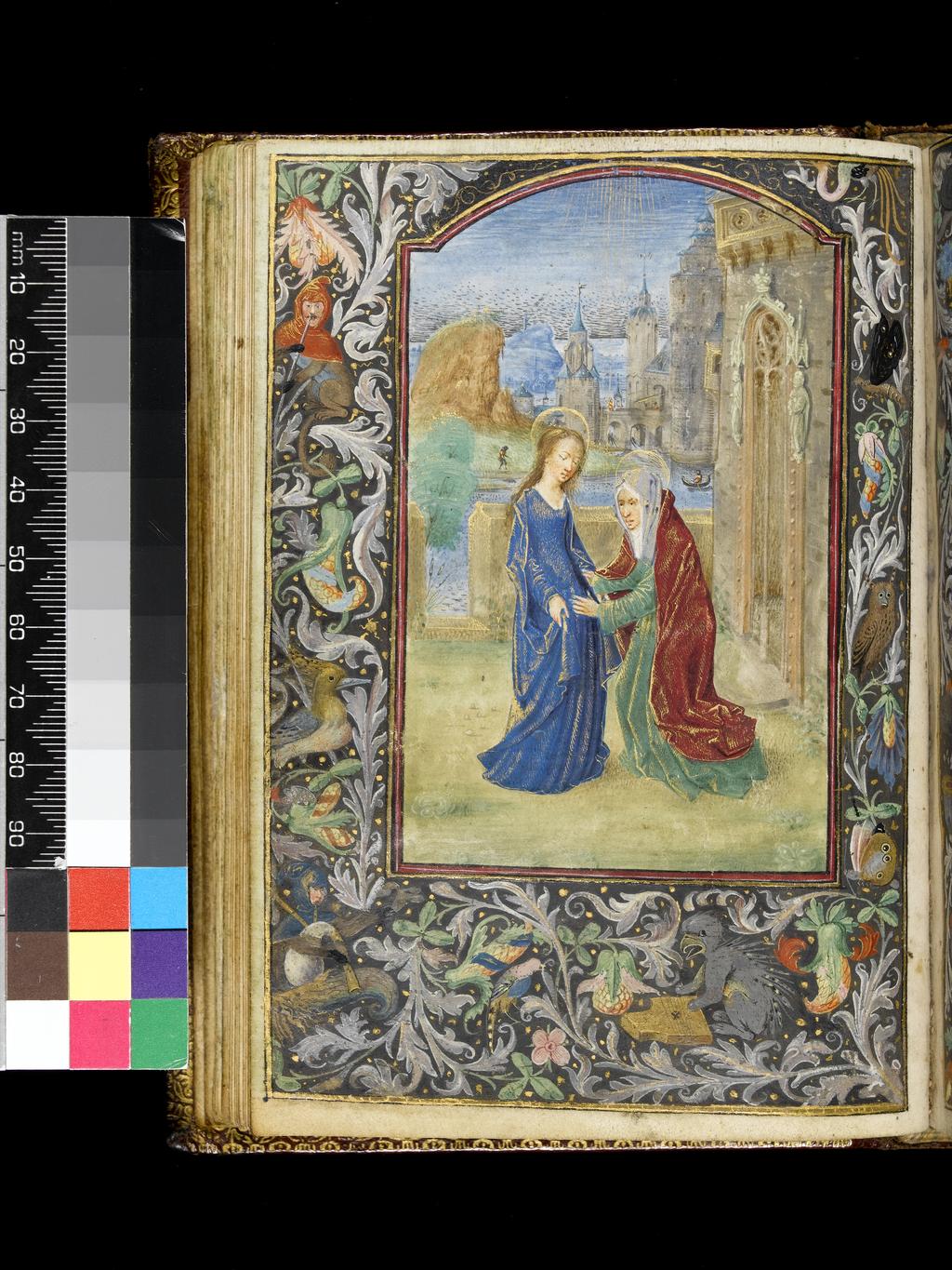 An image of Illuminated Manuscript. Book of Hours in Latin. Use of Rome. Master of Fitzwilliam 268. Folio 3r. Calendar: March, Aries, breaking soil. Parchment and gold. Circa 1475. Flanders, Bruges.