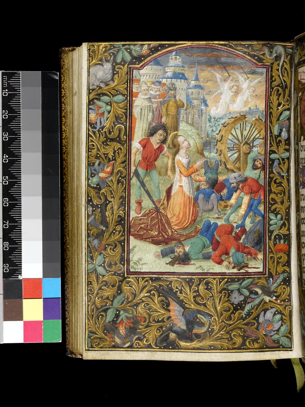 An image of Illuminated Manuscript. Book of Hours in Latin. Use of Rome. Master of Fitzwilliam 268. Folio 3r. Calendar: March, Aries, breaking soil. Parchment and gold. Circa 1475. Flanders, Bruges.